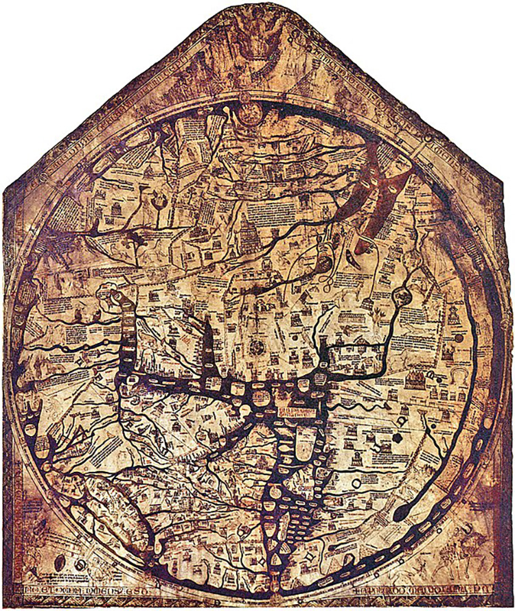 mappa mundi hereford cathedral medieval jerusalem 
