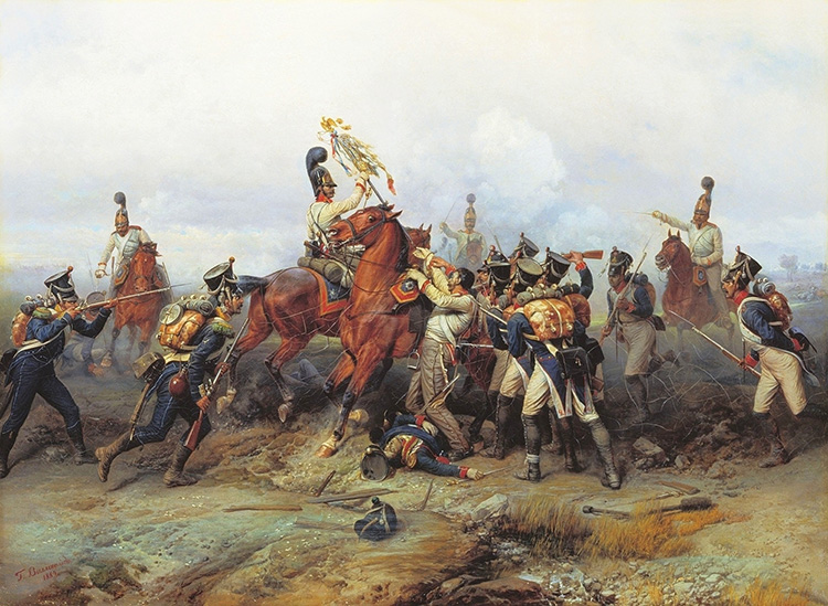 Russian Cavalry seizing of a French Imperial Eagle