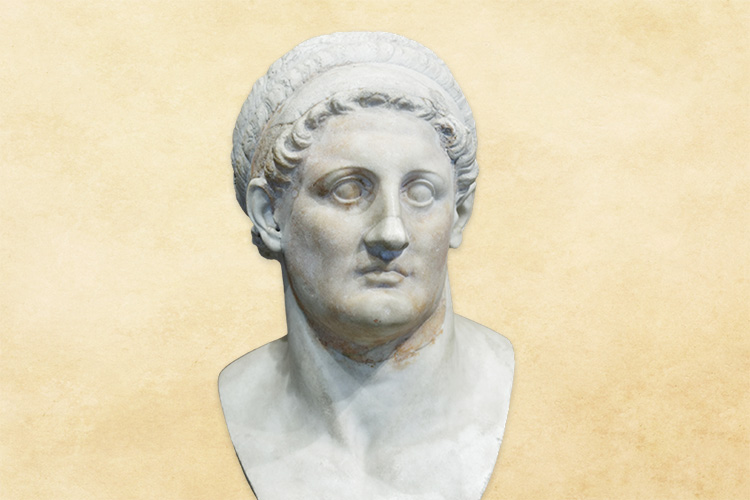 Busto de Ptolomeu I Soter, localizado no Louvre.