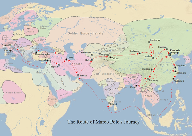 Route van Marco Polo