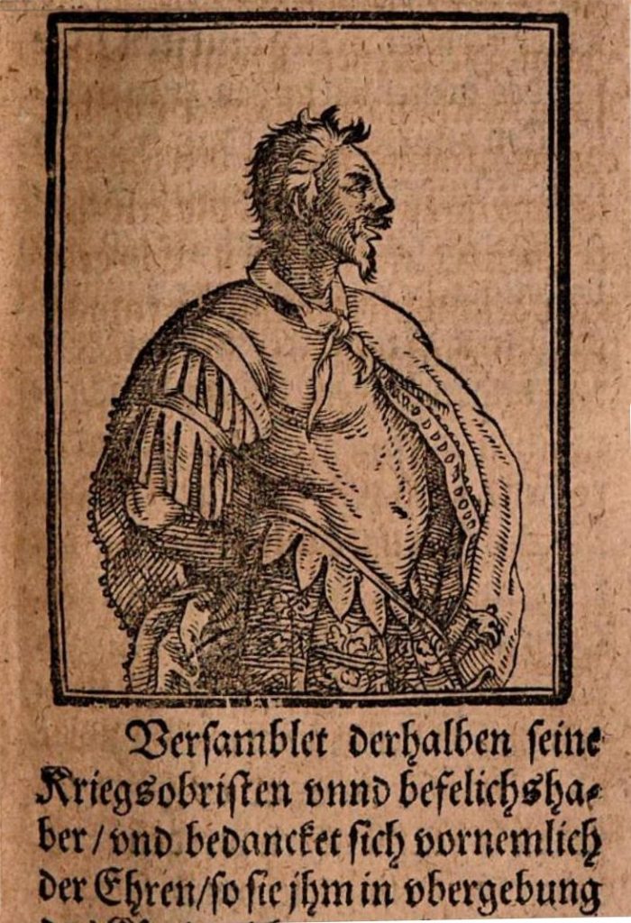 Átila, conforme retratado nas Crônicas Húngaras em 1604