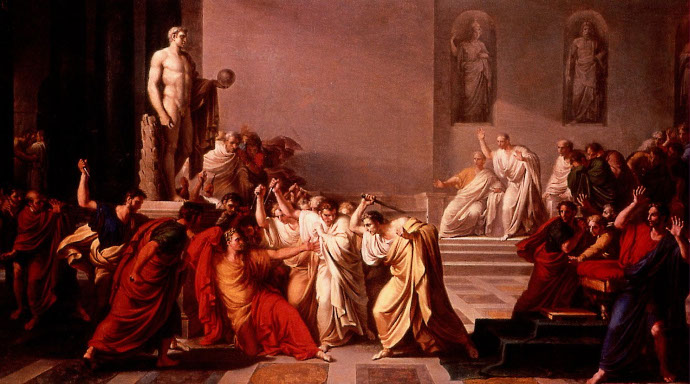 Death of Caesar by Vincenzo Camuccini.