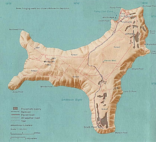 Map Of Christmas Island 1976 1 