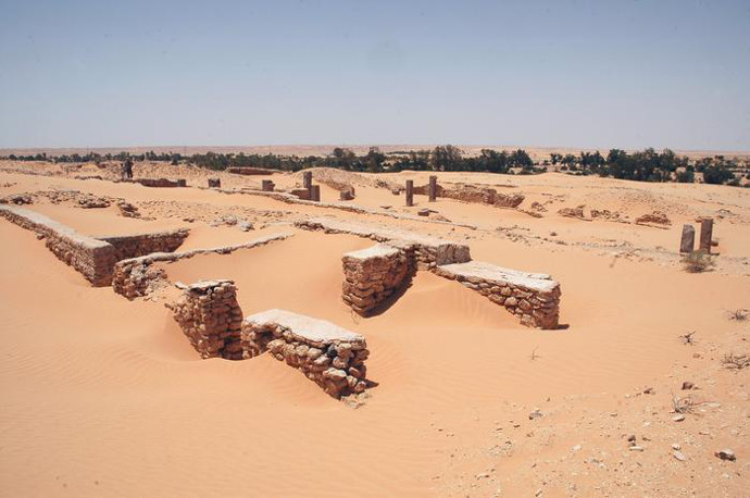 Remains of a Roman frontier fort on Limes Tripolitanus in modern Libya 