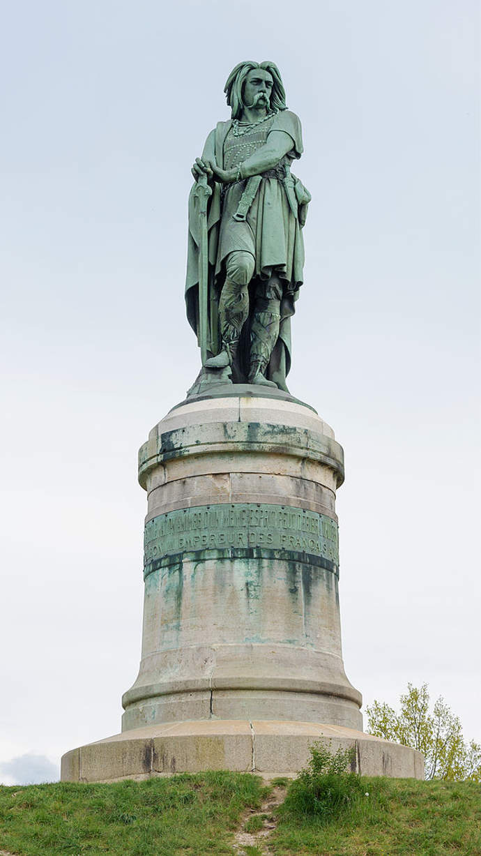 Memorial to Gallic leader Vercingetorix at the supposed site of the Battle of Alesia 