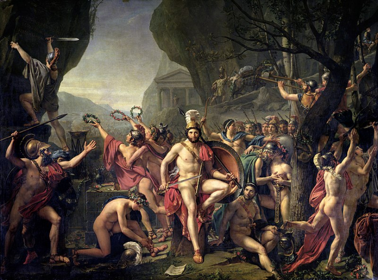 'Leonidas at Thermopylae' por Jacques-Louis David
