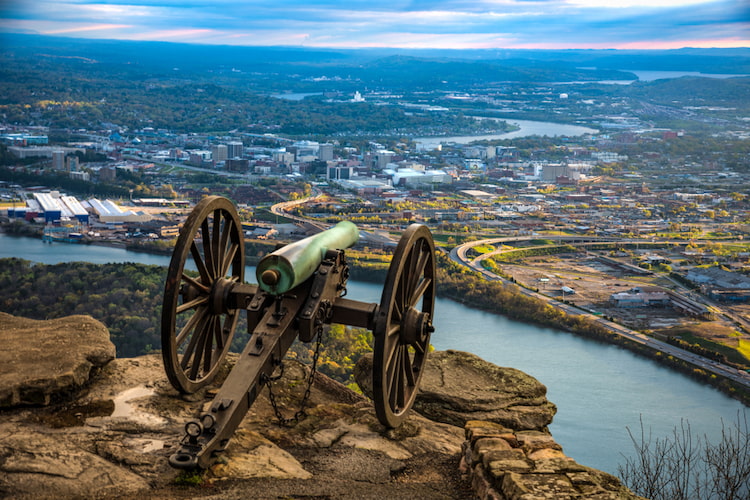 Civil War Cannon - Lookout Mountain - Chattanooga Tennessee Bath
