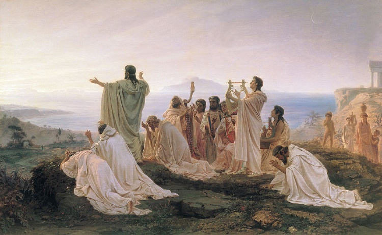 Pitágoros Celebram o Nascer do Sol (1869) por Fyodor Bronnikov.