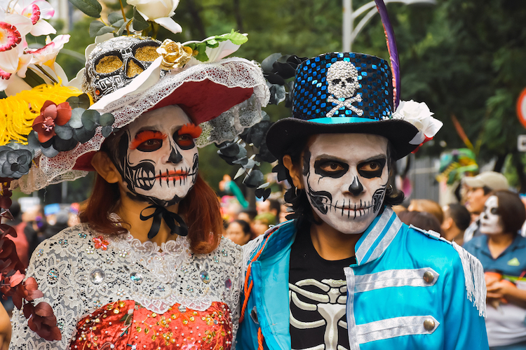 Celebrações do Dia dos Mortos na Cidade do México, México, 2019.