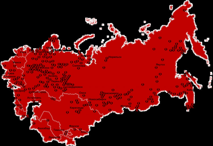 10 Facts About The Gulag History Hit   Gulag Location Map 730x500 