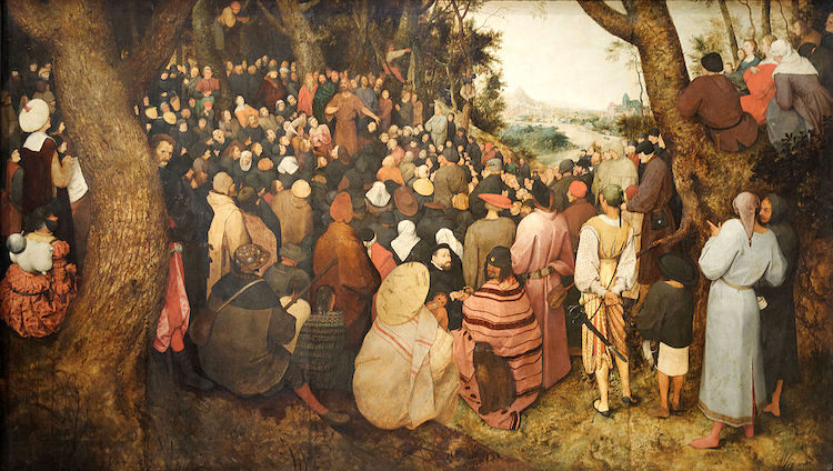 Pieter Brueghel, o Velho: O Sermão de São João Batista. c. 1566.