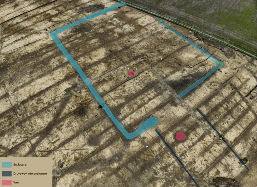 Inside and out - site plan shows one well inside and one well outside