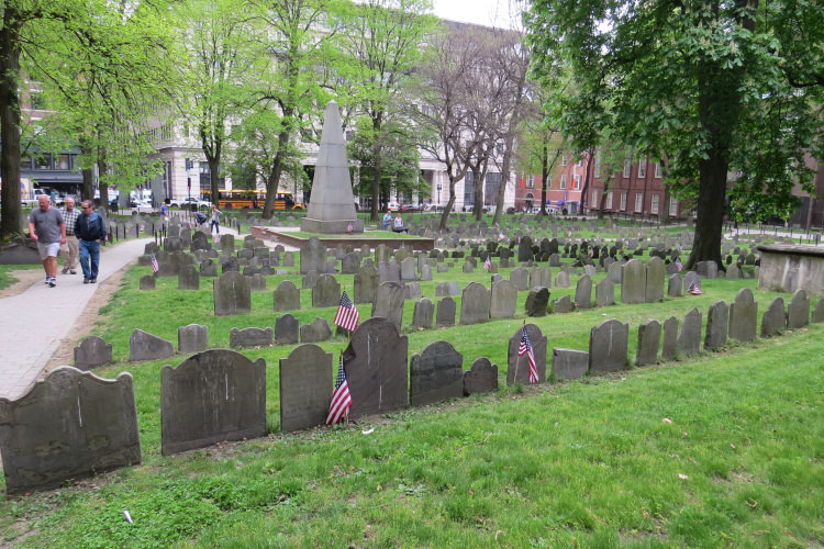 Founding Fathers in the Granary Burying Ground in Boston