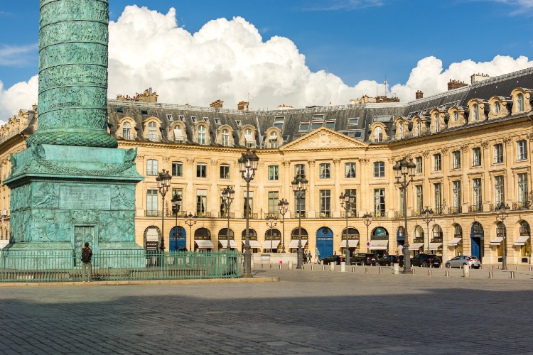 France, Paris, Place Vendome, Hotel Ritz stock photo